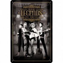 Placa metalica - Legends Live Forever - 20x30 cm